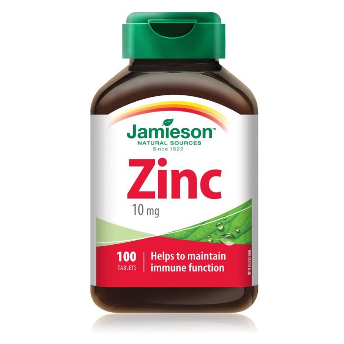 Jamieson Zinc 10мг №100