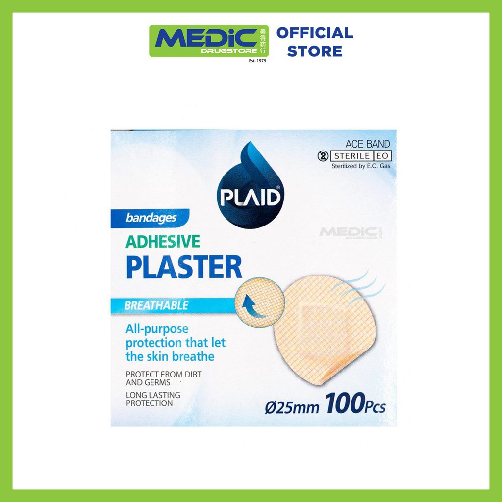 Plaid adhesive plaster 25mm №100