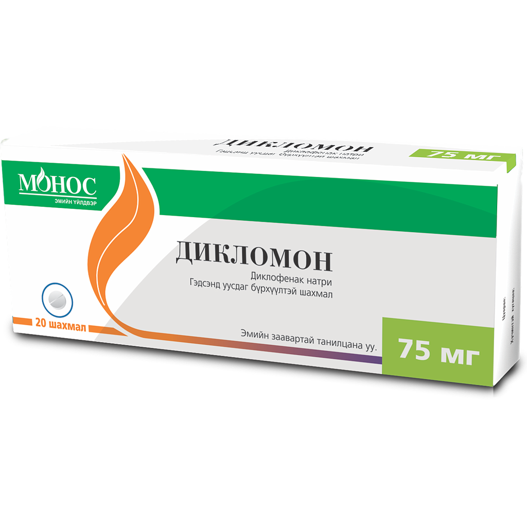 дикломон 75мг №20