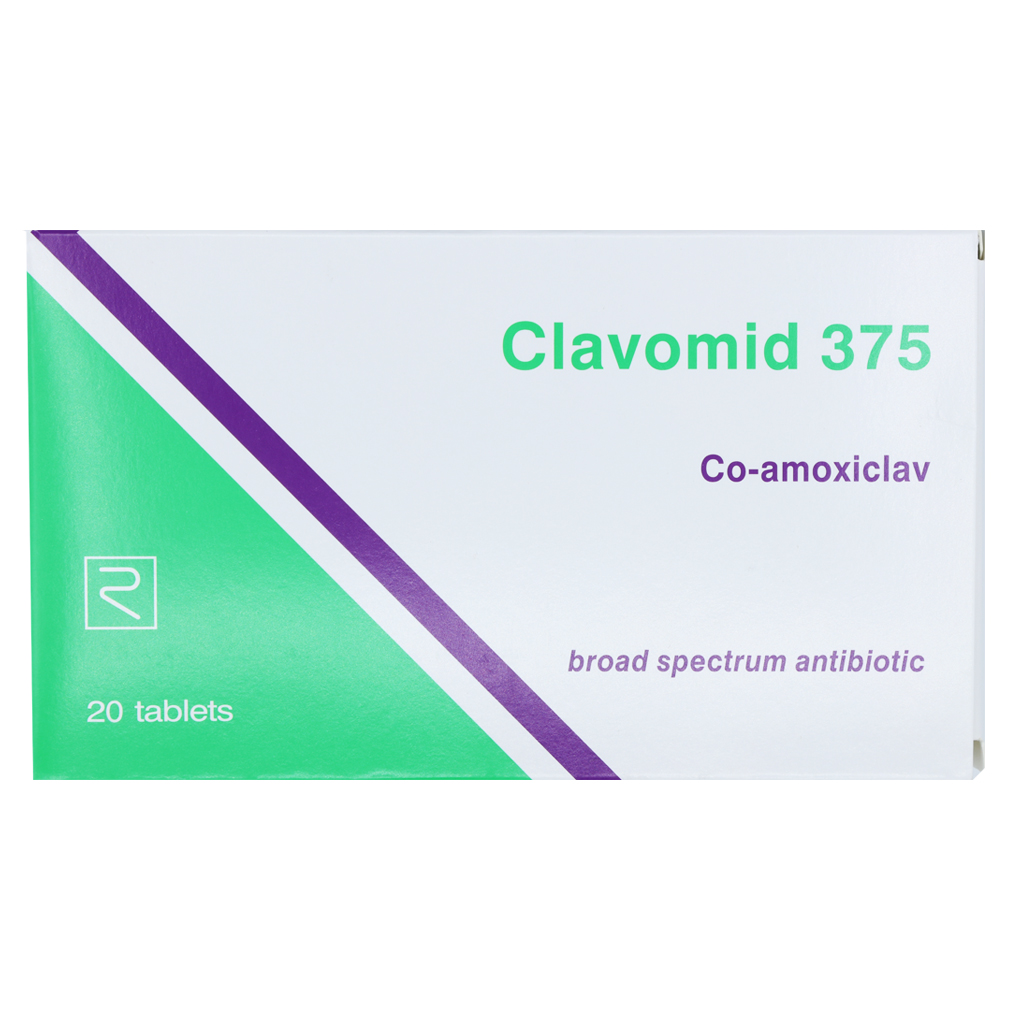 Клавомид 375мг №20