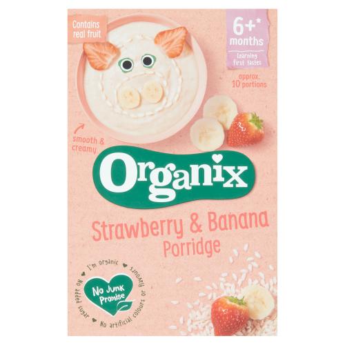 Organix Strawberry, Banana Poridge 6+ 120гр