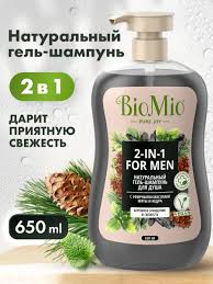BioMio 2 in 1 For Men Биеийн шингэн саван 650мл