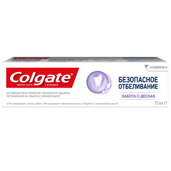 Colgate безопасная отбеливание 75мл