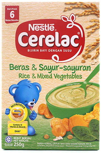Nestle Cerelac цагаан будаа. холимог ногоотой каш 6+
