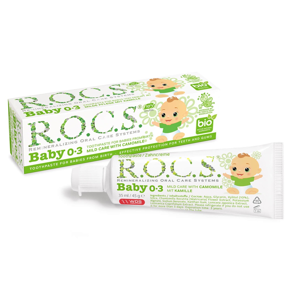 Rocs Baby 0-3н балжингарамтай шүдний оо