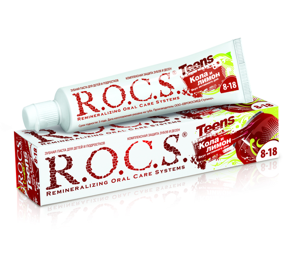 Rocs Teens cola & lemon 8-18 60мл
