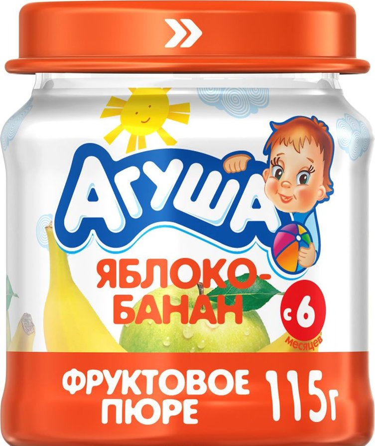 Агуша пюре 115гр яблоко банан