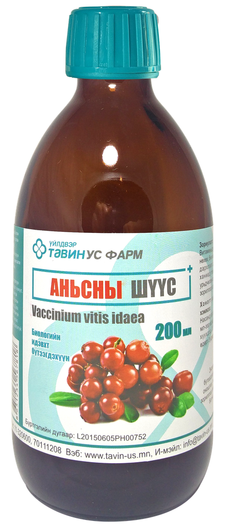 Аньсны шүүс 200мл Тавин ус