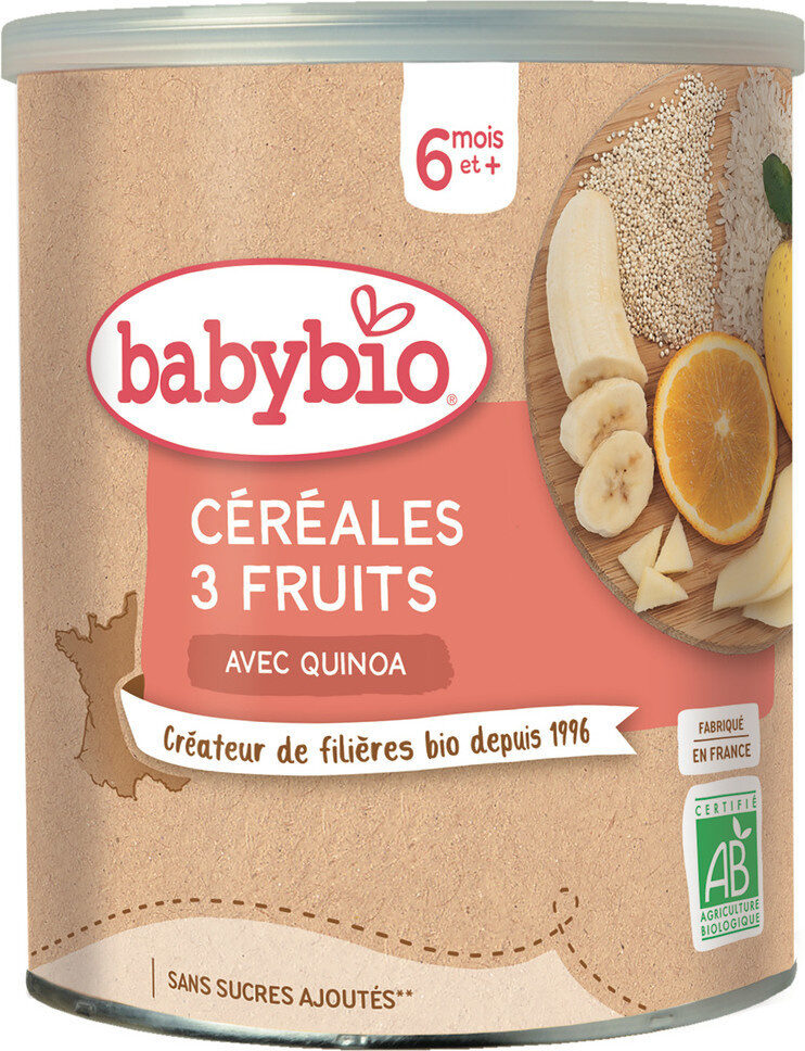 Babybio каш 220гр 6+сар 3төрлийн жимстэй