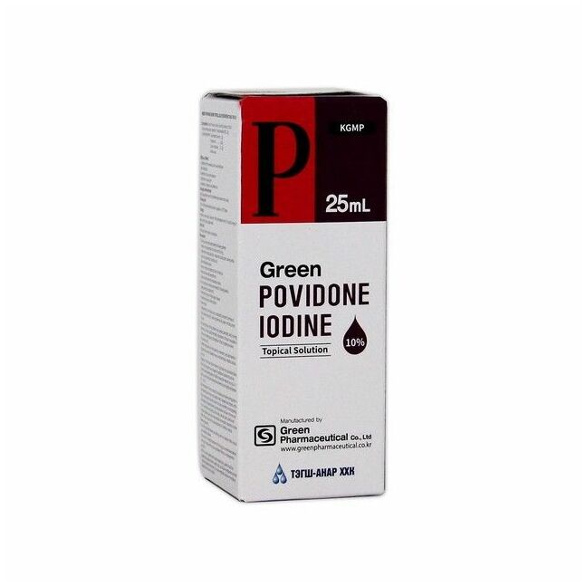 Иод 10% 25ml Green povidone