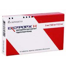 [1200090] эксфорж н 5/160/12,5мг №14