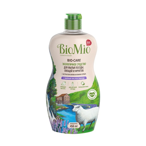 [1000774] Bio Mio Для мытья посуды без запаха 450мл