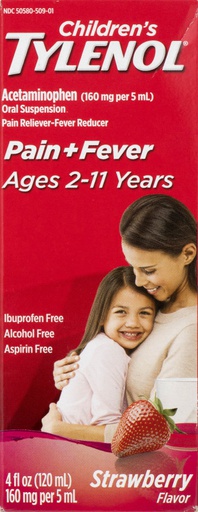 [5300109] Tylenol 2-11нас 120мл Strawberry