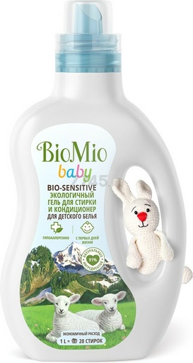 [1000903] Bio Mio Экологический гель для стирки и кондиционер для детского белья 1л