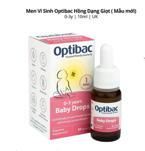 [2100056] Оптибак Baby drops 0-3years 30servings - Зинт ХХК