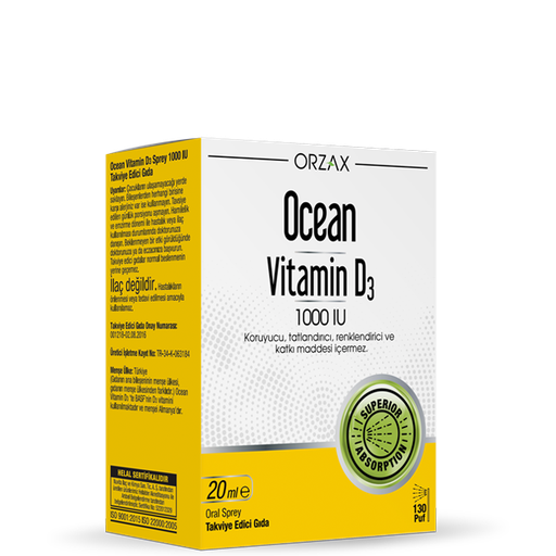 [0100618] Ocean Vitamin D3 1000IU 20мл 130доз Спрей