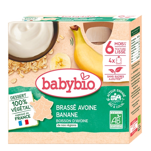 [4000569] Babybio Нухаш 6+ Brasse avoine banane