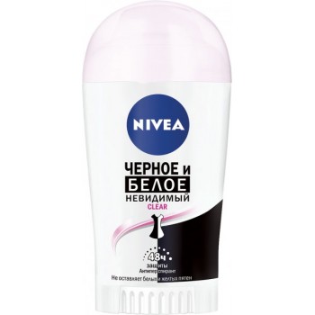 [1000201] Nivea deo stick black & white clear female 40мл