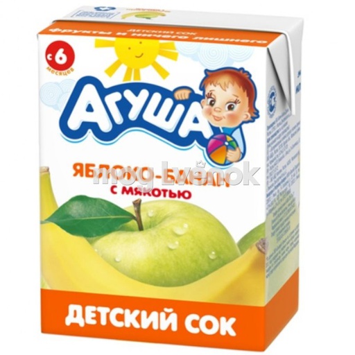[4000116] Агуша сок яблоко банан 200мл
